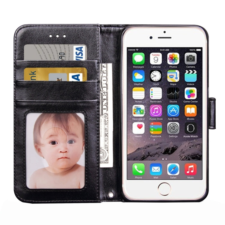 For iPhone 8 Plus & 7 Plus   Knead Skin Texture Splice Horizontal Flip Leather Case with Photo Frame & Card Slot & Holder & Wallet & Lanyard