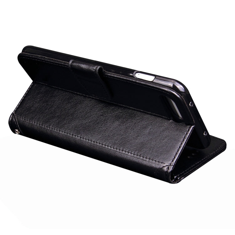 For iPhone 8 Plus & 7 Plus   Knead Skin Texture Splice Horizontal Flip Leather Case with Photo Frame & Card Slot & Holder & Wallet & Lanyard