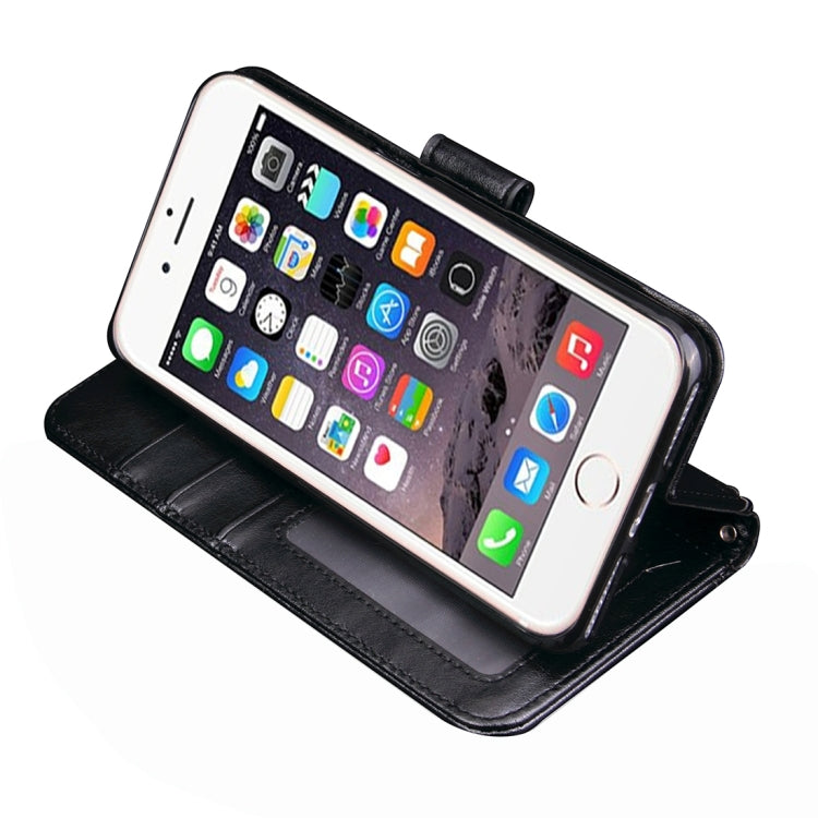 For iPhone 8 Plus & 7 Plus   Knead Skin Texture Splice Horizontal Flip Leather Case with Photo Frame & Card Slot & Holder & Wallet & Lanyard