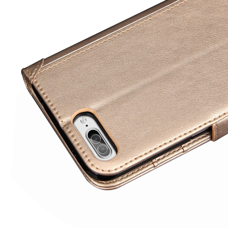 For iPhone 8 Plus & 7 Plus   Knead Skin Texture Splice Horizontal Flip Leather Case with Photo Frame & Card Slot & Holder & Wallet & Lanyard