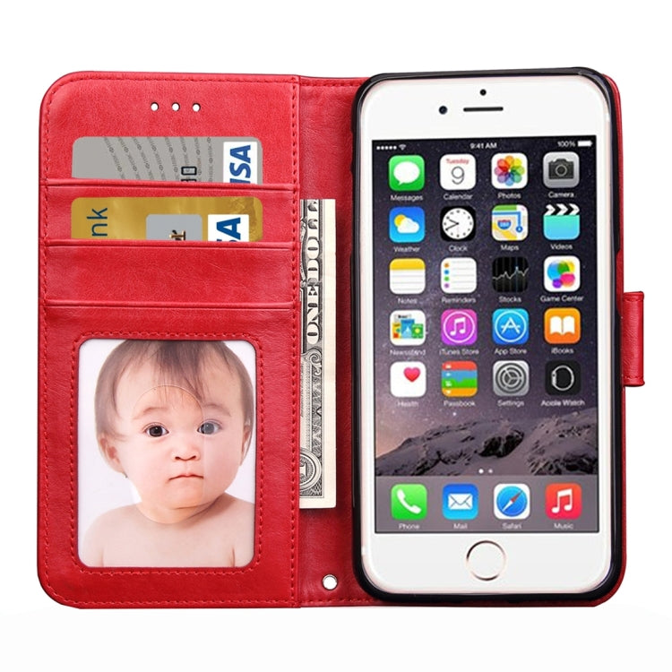 For iPhone 8 Plus & 7 Plus   Knead Skin Texture Splice Horizontal Flip Leather Case with Photo Frame & Card Slot & Holder & Wallet & Lanyard