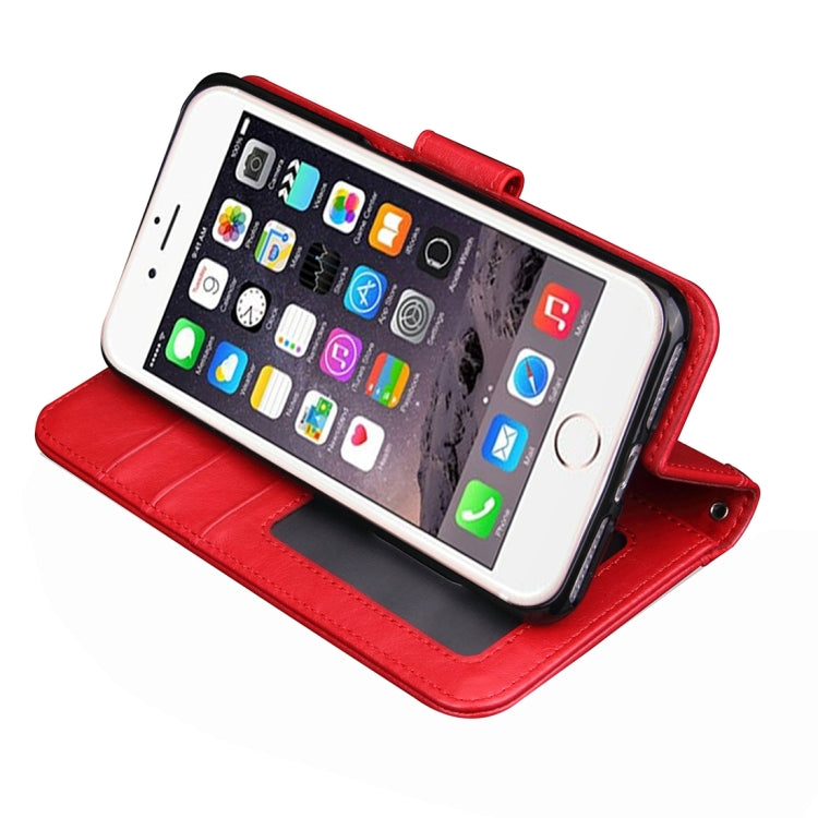 For iPhone 8 Plus & 7 Plus   Knead Skin Texture Splice Horizontal Flip Leather Case with Photo Frame & Card Slot & Holder & Wallet & Lanyard