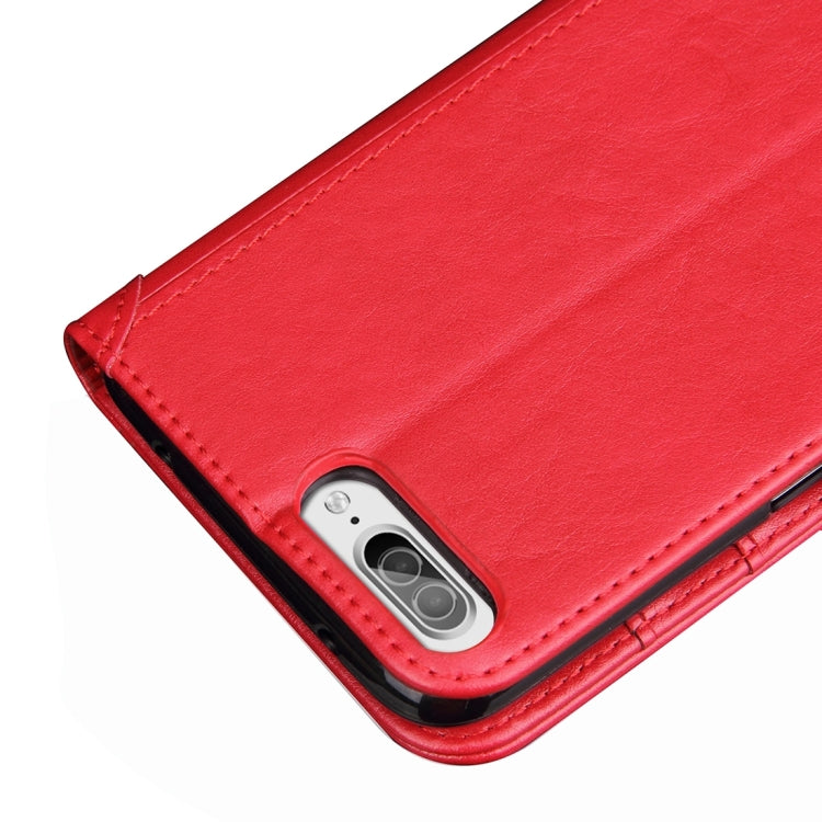 For iPhone 8 Plus & 7 Plus   Knead Skin Texture Splice Horizontal Flip Leather Case with Photo Frame & Card Slot & Holder & Wallet & Lanyard