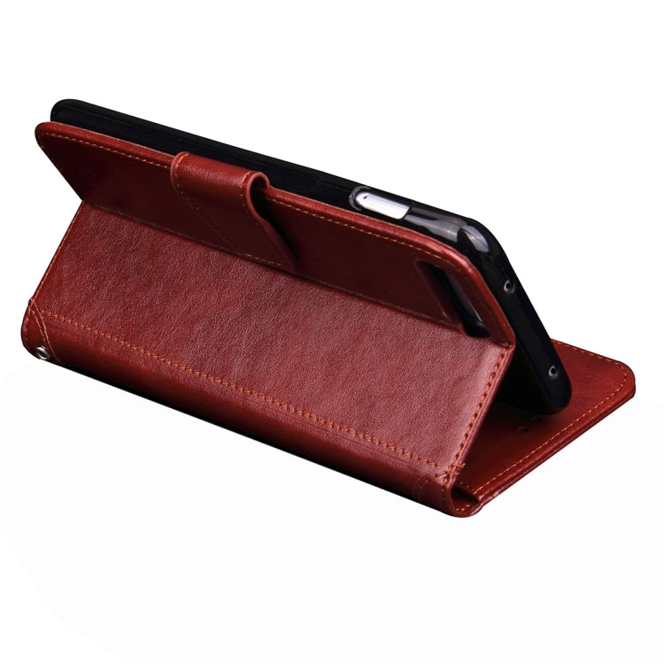 For iPhone 8 Plus & 7 Plus   Knead Skin Texture Splice Horizontal Flip Leather Case with Photo Frame & Card Slot & Holder & Wallet & Lanyard