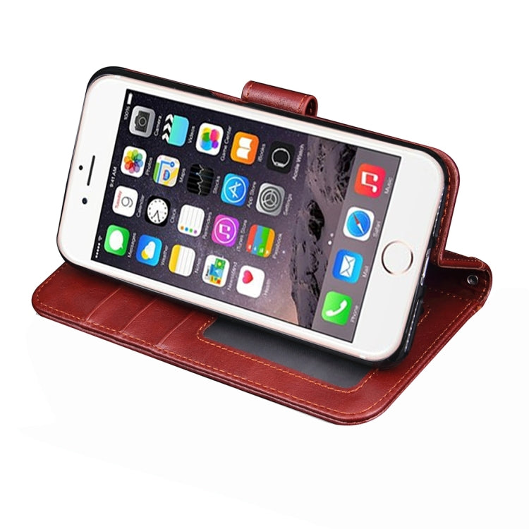 For iPhone 8 Plus & 7 Plus   Knead Skin Texture Splice Horizontal Flip Leather Case with Photo Frame & Card Slot & Holder & Wallet & Lanyard