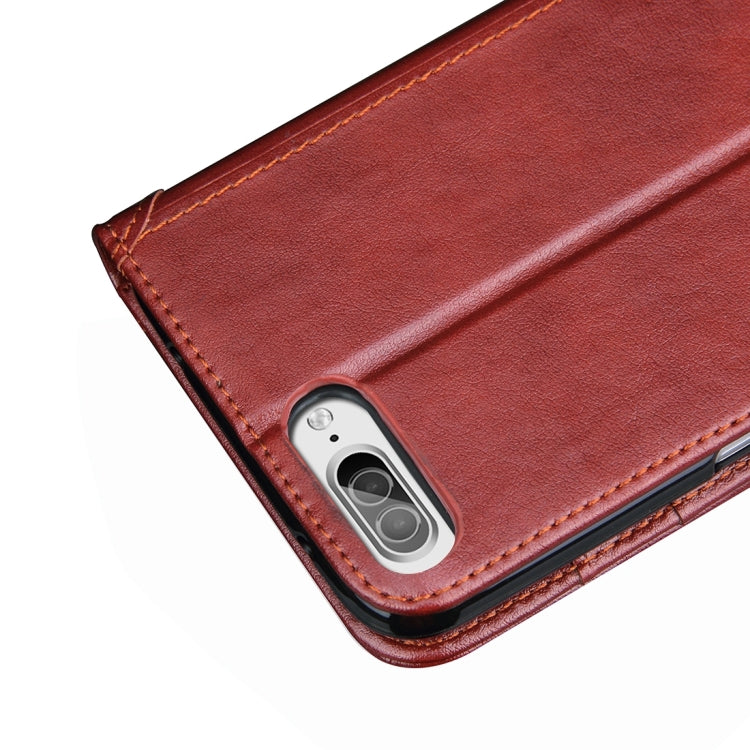 For iPhone 8 Plus & 7 Plus   Knead Skin Texture Splice Horizontal Flip Leather Case with Photo Frame & Card Slot & Holder & Wallet & Lanyard
