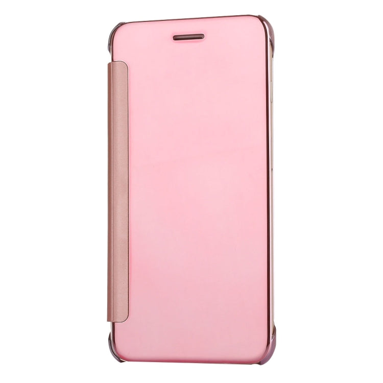 For iPhone 8 Plus & 7 Plus   Plating Mirror Horizontal Flip Leather Case
