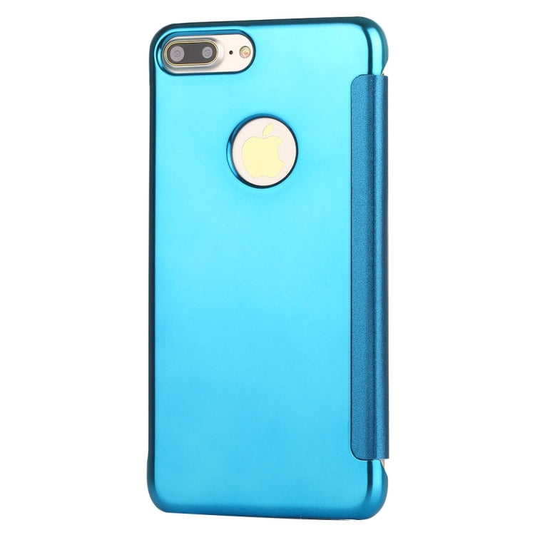 For iPhone 8 Plus & 7 Plus   Plating Mirror Horizontal Flip Leather Case