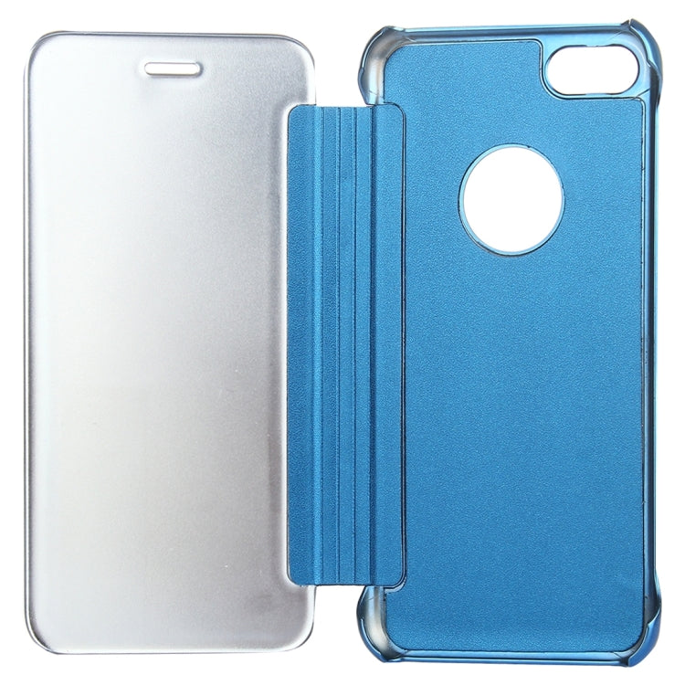 For iPhone 8 Plus & 7 Plus   Plating Mirror Horizontal Flip Leather Case