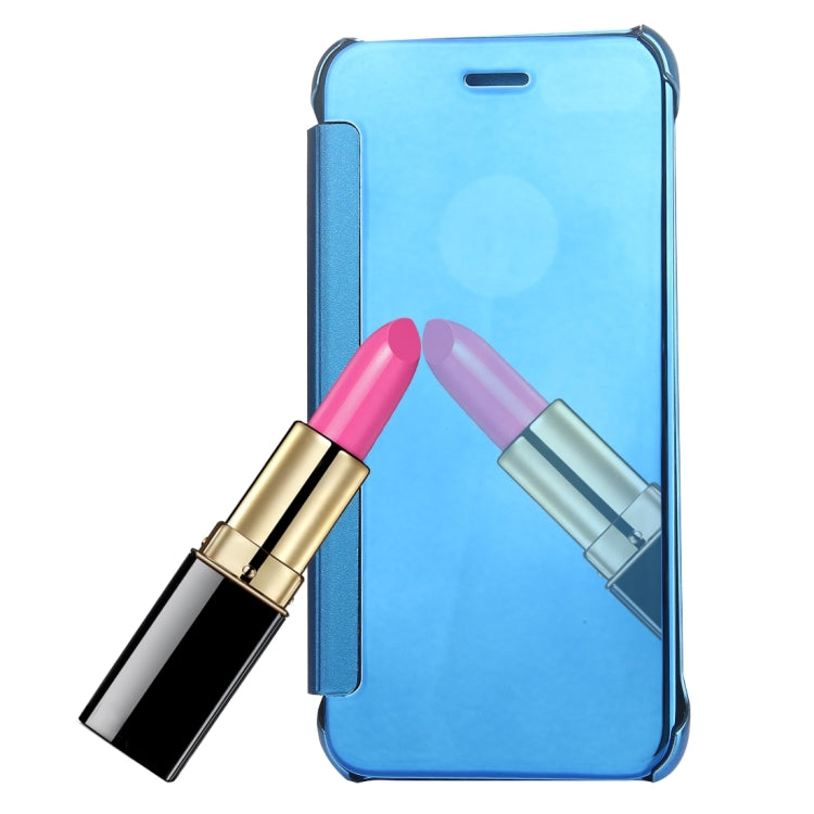 For iPhone 8 Plus & 7 Plus   Plating Mirror Horizontal Flip Leather Case