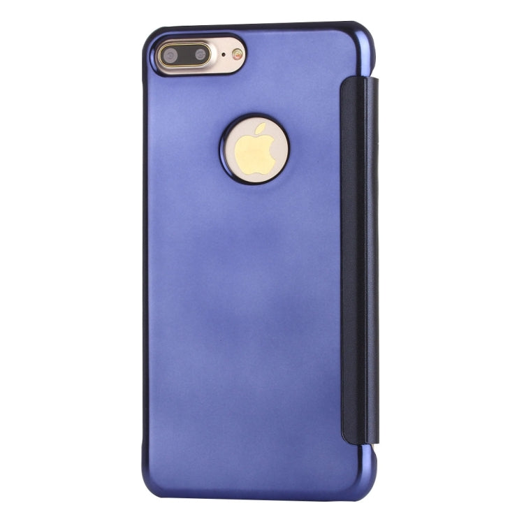 For iPhone 8 Plus & 7 Plus   Plating Mirror Horizontal Flip Leather Case