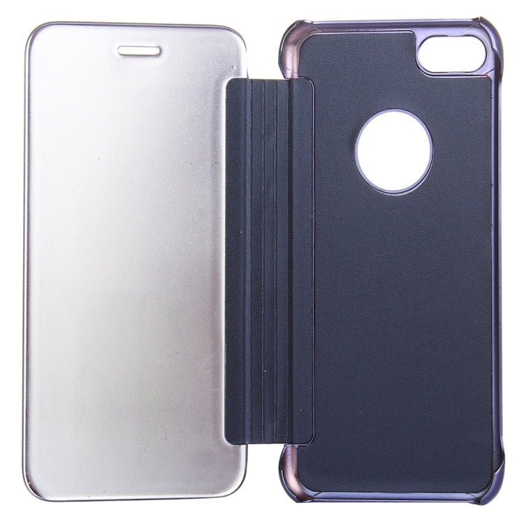 For iPhone 8 Plus & 7 Plus   Plating Mirror Horizontal Flip Leather Case