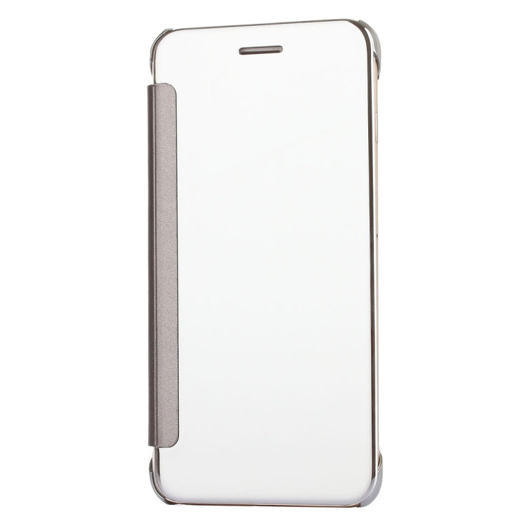 For iPhone 8 Plus & 7 Plus   Plating Mirror Horizontal Flip Leather Case
