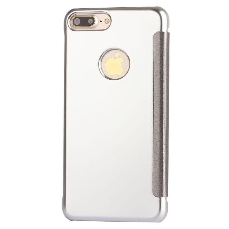 For iPhone 8 Plus & 7 Plus   Plating Mirror Horizontal Flip Leather Case