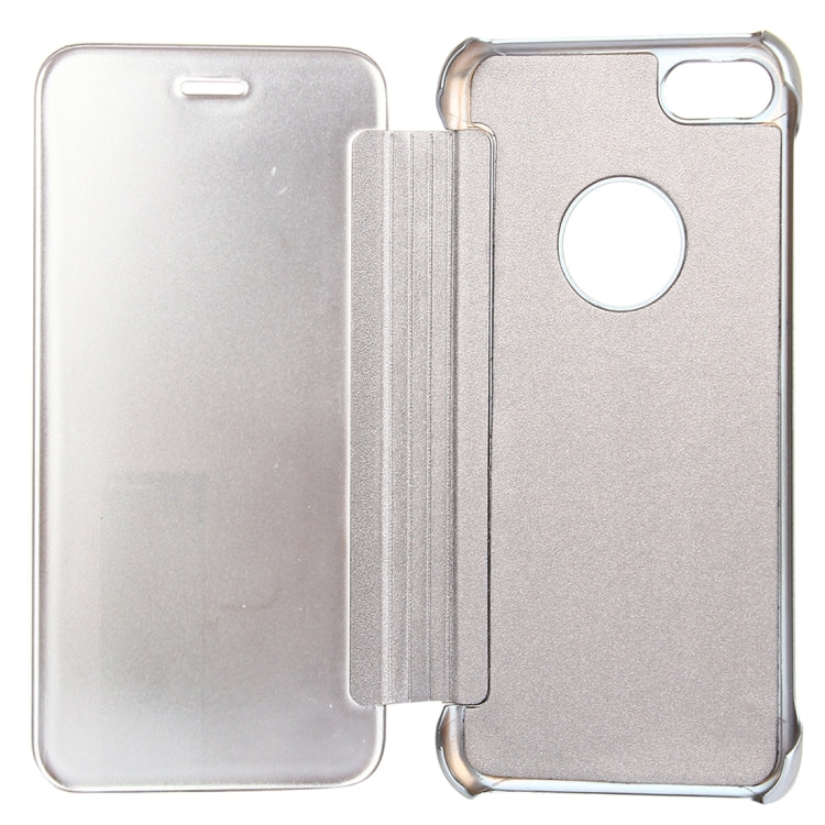 For iPhone 8 Plus & 7 Plus   Plating Mirror Horizontal Flip Leather Case