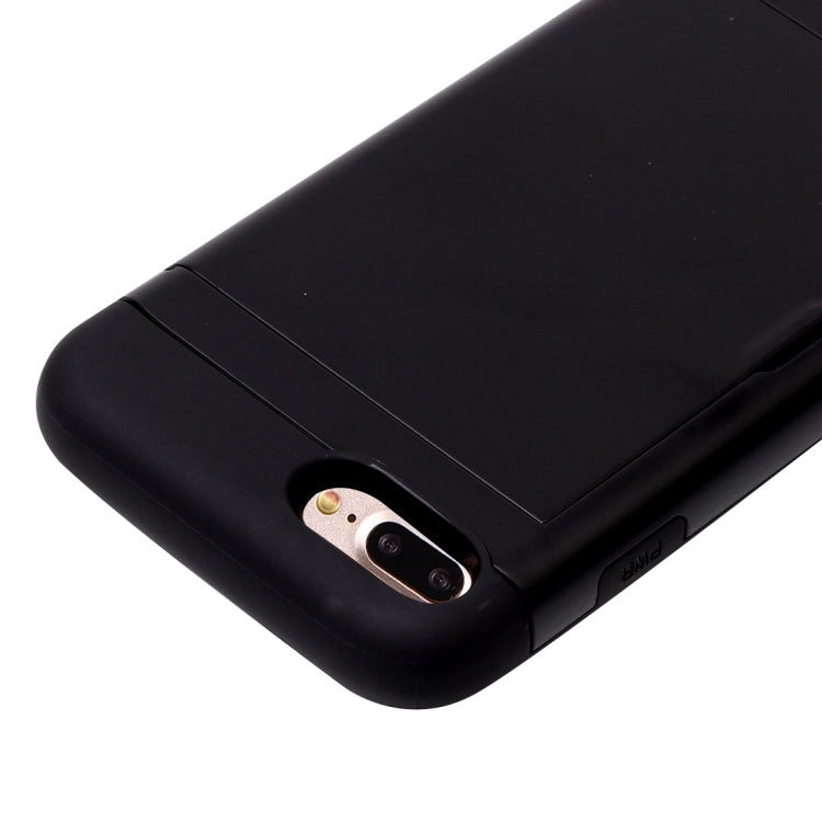 For iPhone 8 Plus & 7 Plus   Slide Style TPU + PC Combination Case with Card Slot