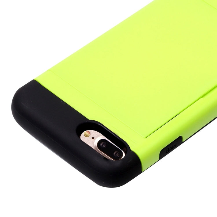 For iPhone 8 Plus & 7 Plus   Slide Style TPU + PC Combination Case with Card Slot