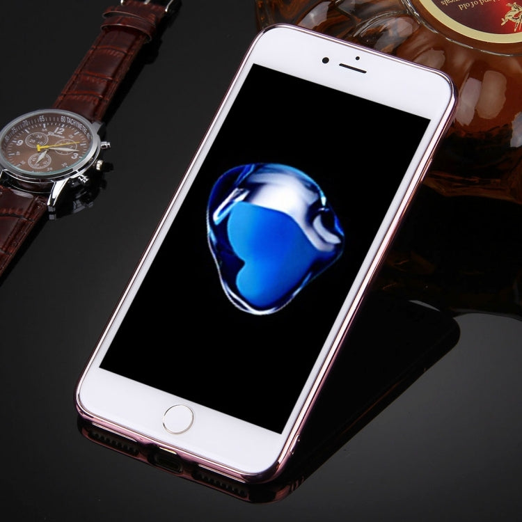 For iPhone 8 Plus & 7 Plus   3D Litchi Texture Soft TPU Protective Case