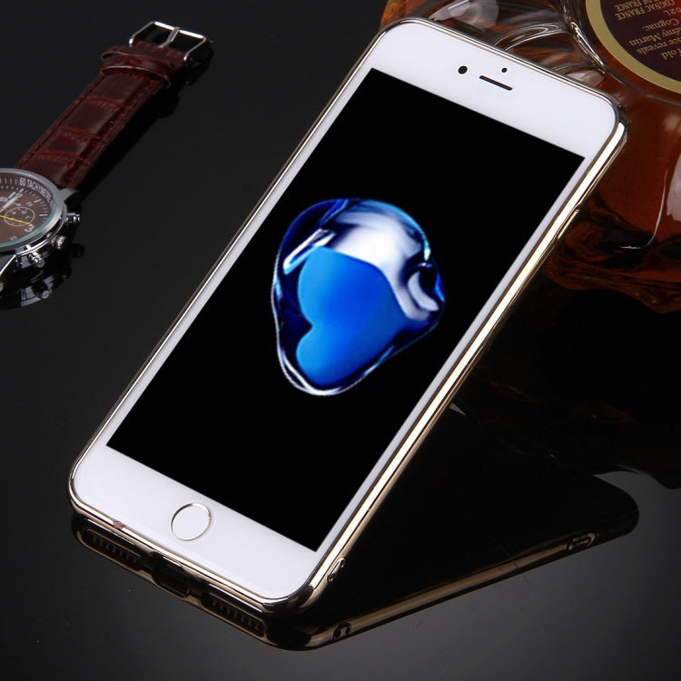 For iPhone 8 Plus & 7 Plus   3D Litchi Texture Soft TPU Protective Case