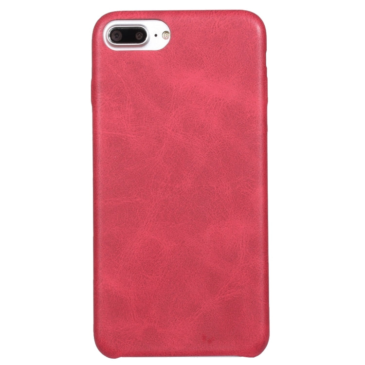 For iPhone 8 Plus & 7 Plus   Crazy Horse Texture Leather Surface Soft TPU Protective Back Case