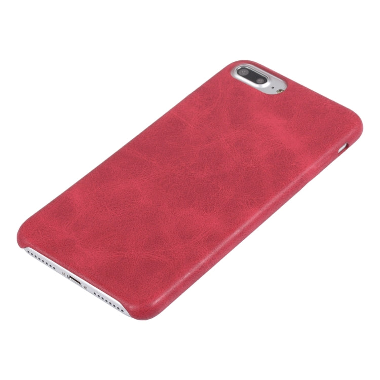 For iPhone 8 Plus & 7 Plus   Crazy Horse Texture Leather Surface Soft TPU Protective Back Case