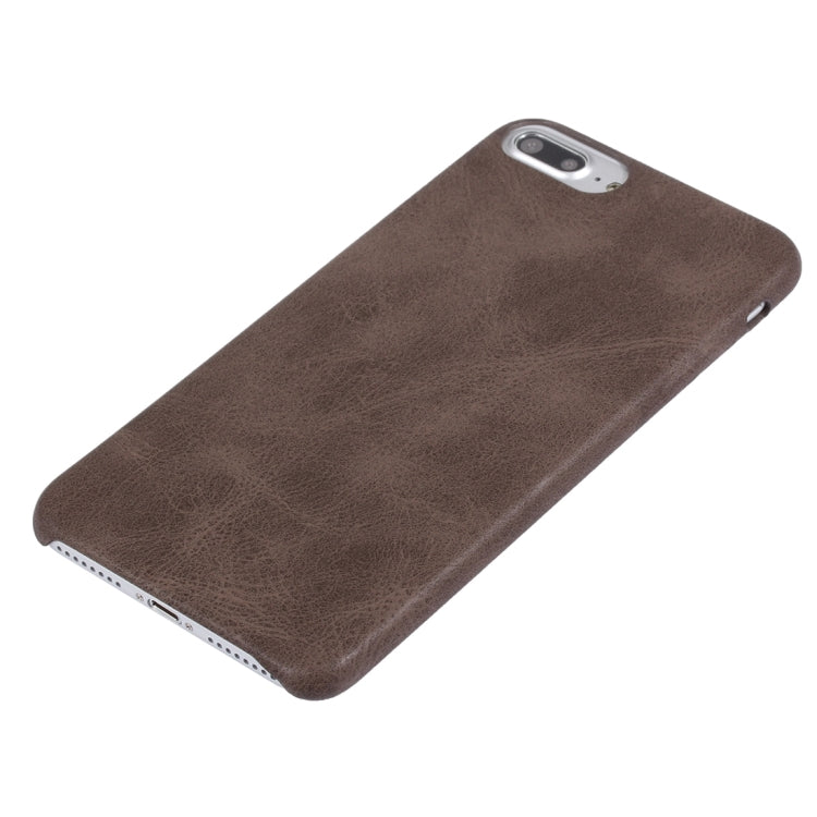 For iPhone 8 Plus & 7 Plus   Crazy Horse Texture Leather Surface Soft TPU Protective Back Case