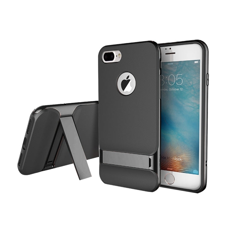 Rock Royce Stand Series for iPhone 8 Plus & 7 Plus   Business Style TPU + PC Protective Case with Holder