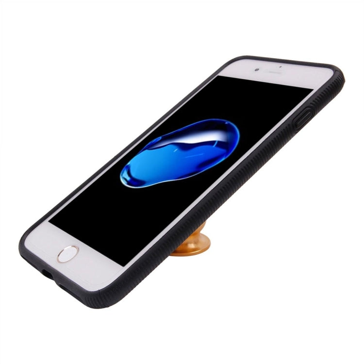 For iPhone 8 Plus & 7 Plus   Denim Texture Magnetic Suction Style TPU + PC Paste Skin Protective Case Back Cover
