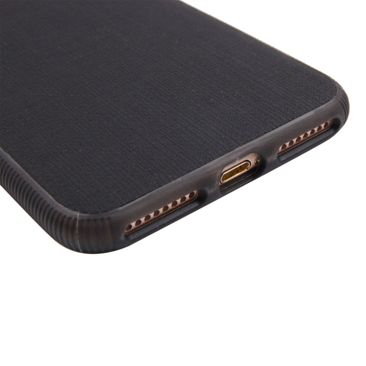 For iPhone 8 Plus & 7 Plus   Denim Texture Magnetic Suction Style TPU + PC Paste Skin Protective Case Back Cover