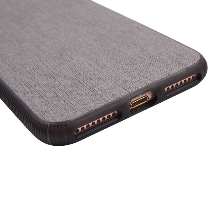 For iPhone 8 Plus & 7 Plus   Denim Texture Magnetic Suction Style TPU + PC Paste Skin Protective Case Back Cover