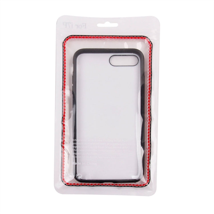 For iPhone 8 Plus & 7 Plus   Denim Texture Magnetic Suction Style TPU + PC Paste Skin Protective Case Back Cover
