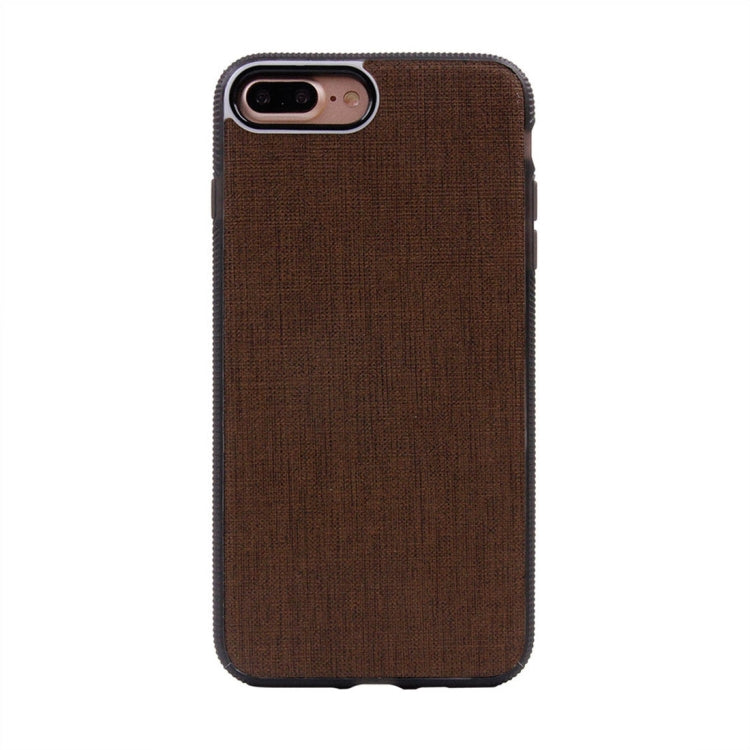 For iPhone 8 Plus & 7 Plus   Denim Texture Magnetic Suction Style TPU + PC Paste Skin Protective Case Back Cover