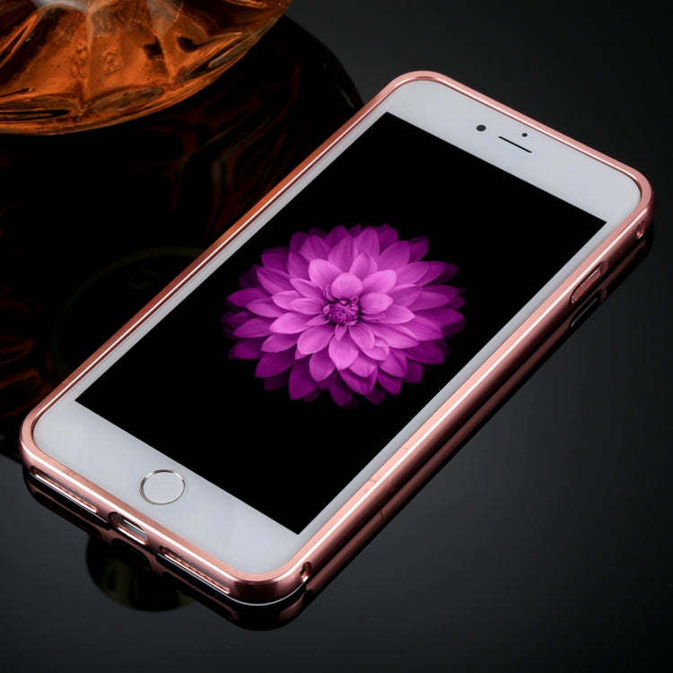For iPhone 8 Plus & 7 Plus   Separable Electroplating Mirror Push Pull PC Protective Case Back Shell Cover + Metal Bumper Frame
