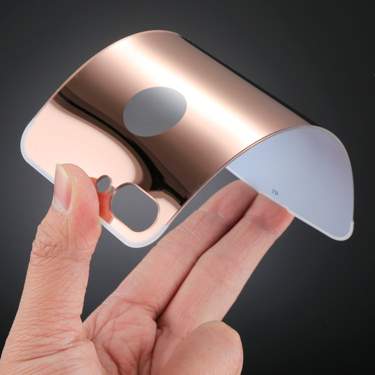 For iPhone 8 Plus & 7 Plus   Separable Electroplating Mirror Push Pull PC Protective Case Back Shell Cover + Metal Bumper Frame