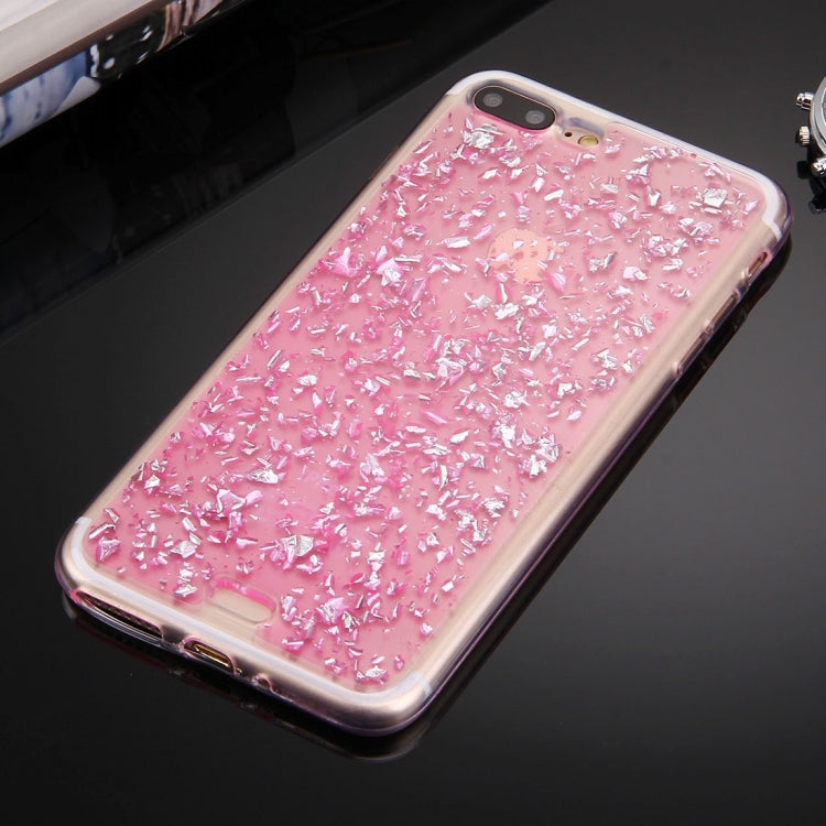 For iPhone 8 Plus & 7 Plus   Scattered Platinum Pattern TPU Protective Case