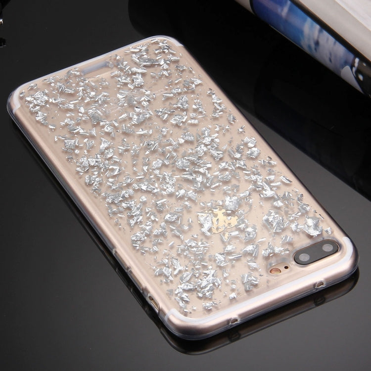 For iPhone 8 Plus & 7 Plus   Scattered Platinum Pattern TPU Protective Case