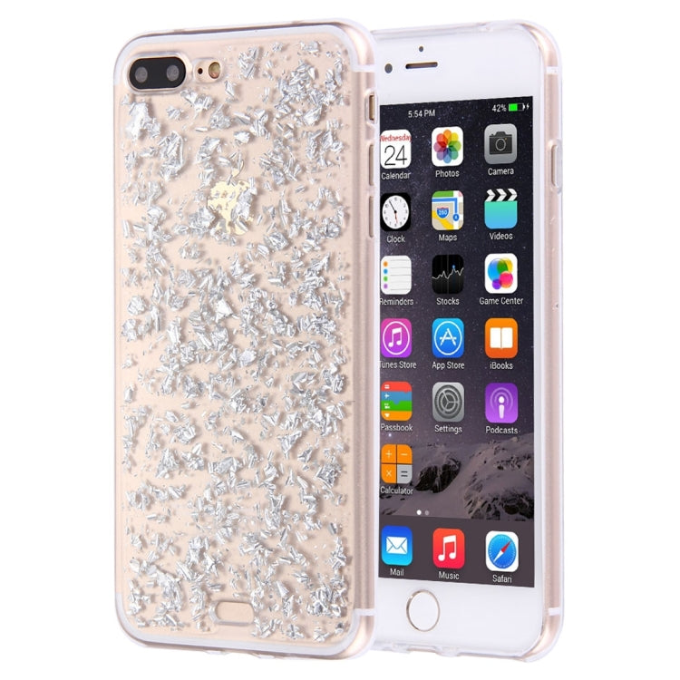 For iPhone 8 Plus & 7 Plus   Scattered Platinum Pattern TPU Protective Case