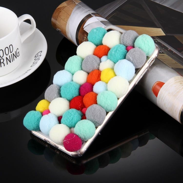 For iPhone 8 Plus & 7 Plus   3D Furry Balls Pattern TPU Protective Case