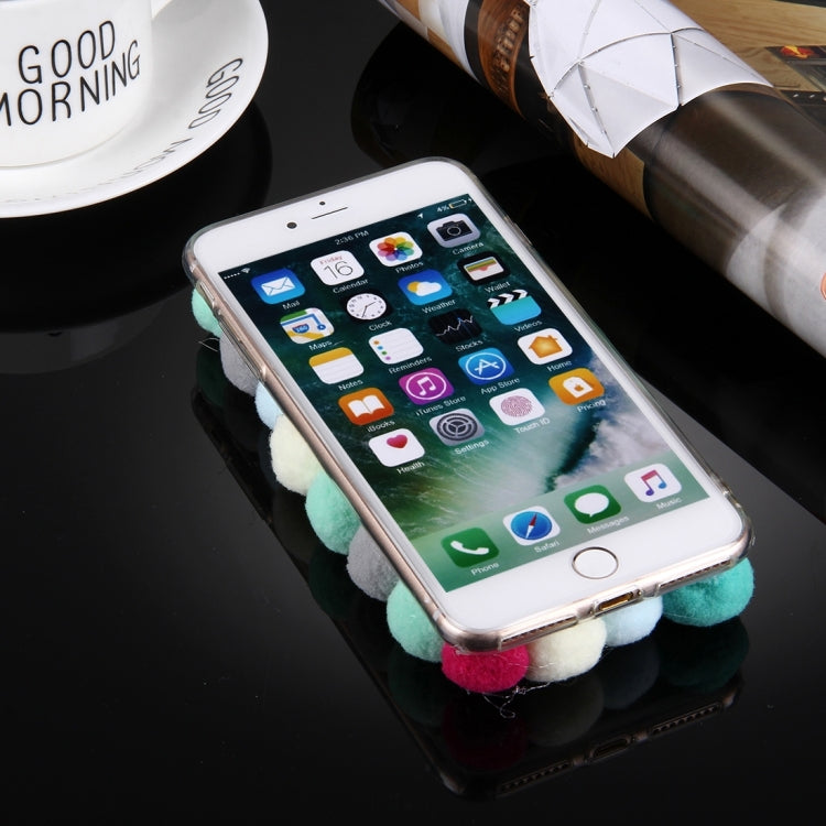 For iPhone 8 Plus & 7 Plus   3D Furry Balls Pattern TPU Protective Case