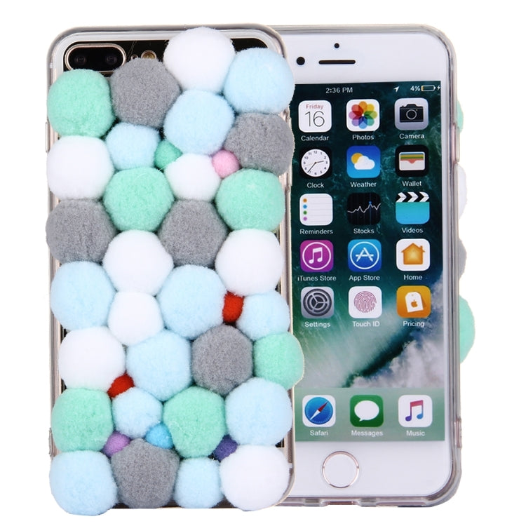 For iPhone 8 Plus & 7 Plus   3D Furry Balls Pattern TPU Protective Case