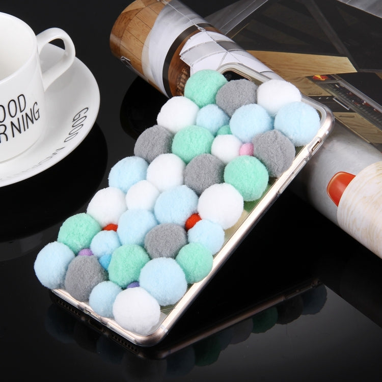 For iPhone 8 Plus & 7 Plus   3D Furry Balls Pattern TPU Protective Case