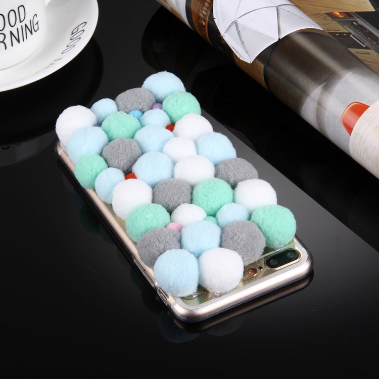 For iPhone 8 Plus & 7 Plus   3D Furry Balls Pattern TPU Protective Case