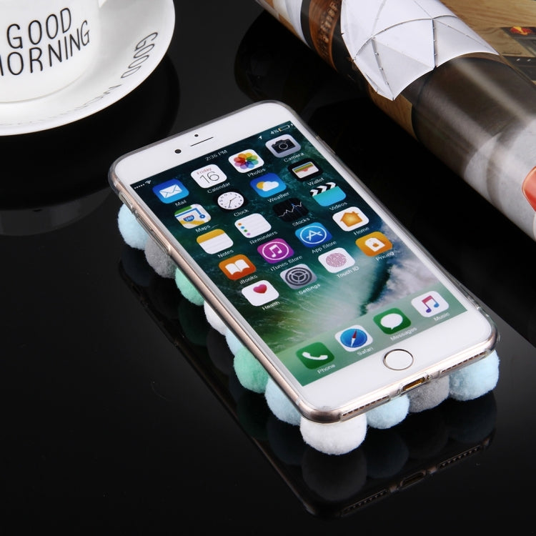 For iPhone 8 Plus & 7 Plus   3D Furry Balls Pattern TPU Protective Case
