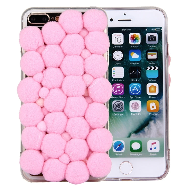 For iPhone 8 Plus & 7 Plus   3D Furry Balls Pattern TPU Protective Case