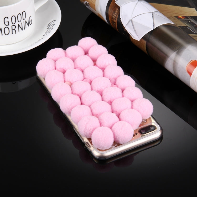 For iPhone 8 Plus & 7 Plus   3D Furry Balls Pattern TPU Protective Case