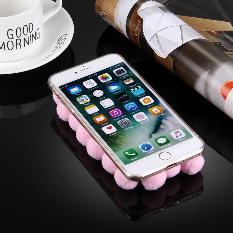 For iPhone 8 Plus & 7 Plus   3D Furry Balls Pattern TPU Protective Case