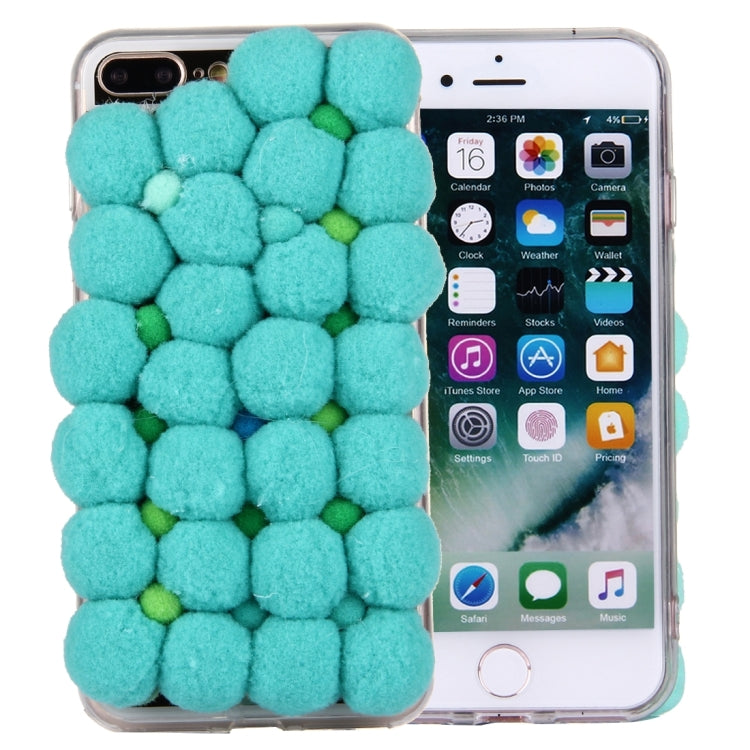For iPhone 8 Plus & 7 Plus   3D Furry Balls Pattern TPU Protective Case