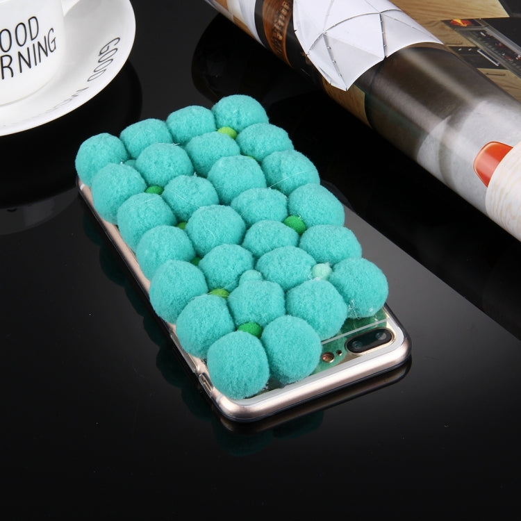 For iPhone 8 Plus & 7 Plus   3D Furry Balls Pattern TPU Protective Case