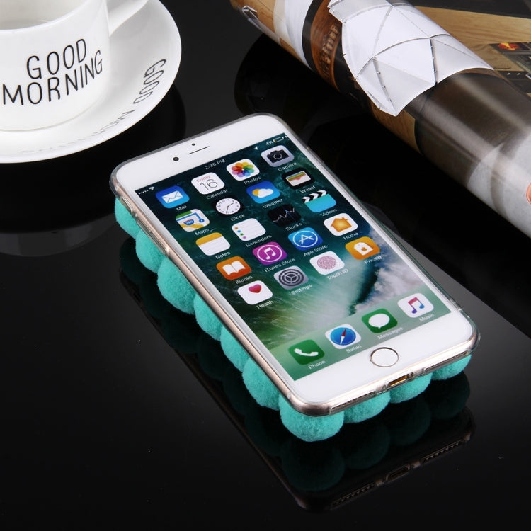 For iPhone 8 Plus & 7 Plus   3D Furry Balls Pattern TPU Protective Case