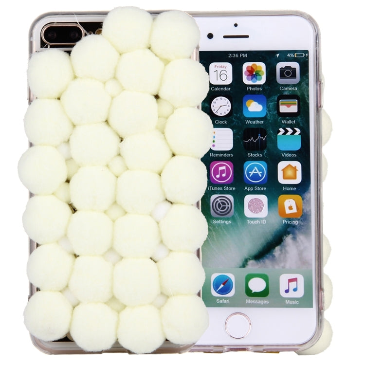 For iPhone 8 Plus & 7 Plus   3D Furry Balls Pattern TPU Protective Case